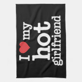 Ik hou van mijn hete Vriendin Valentijnsdag GF Gif Theedoek (Verticaal)