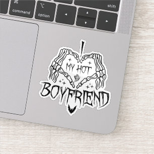 Ik hou van mijn hete vriendje Halloween Skeleton F Sticker