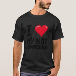 Ik hou van mijn hete vriendje ik rode hart bf paar t-shirt
