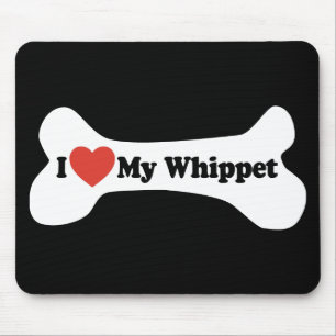 Ik hou van mijn hippet - Dog Bone Muismat