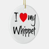 Ik hou van mijn hippet keramisch ornament (Rechts)