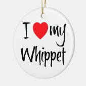 Ik hou van mijn hippet keramisch ornament (Links)