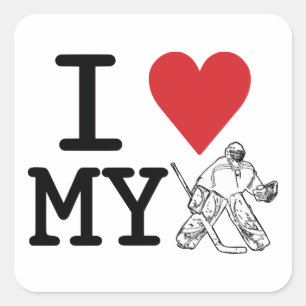 Ik hou van mijn Hockey Goalie Stickers