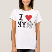 Ik hou van mijn Hockey Goalie T-Shirt, achterste a T-shirt (Voorkant)