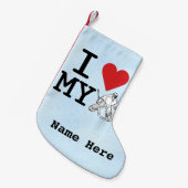 Ik hou van mijn hockeykeeper kerstkous kleine kerstsok (Voorkant (Hangend))