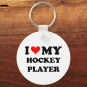 Ik hou van mijn hockeyspeler sleutelhanger (Voorkant)