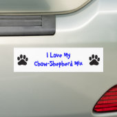Ik hou van mijn hoe-Shepherd Mix Bumpersticker (Op auto)