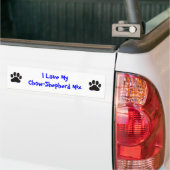 Ik hou van mijn hoe-Shepherd Mix Bumpersticker (Op Truck)