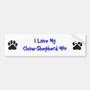 Ik hou van mijn hoe-Shepherd Mix Bumpersticker