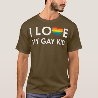Ik hou van mijn homepage Kind - regenbooghart T-shirt