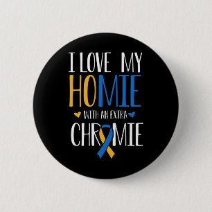 Ik hou van mijn homie met een extra chromie down s ronde button 5,7 cm