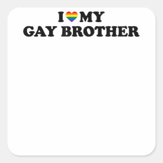 Ik hou van mijn homo broer kopie vierkante sticker