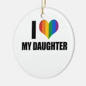 Ik hou van mijn homo dochter keramisch ornament (Links)