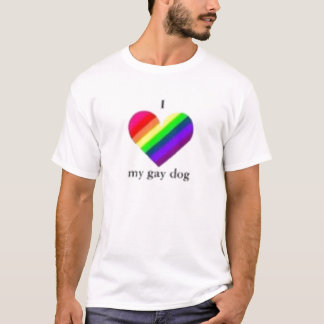 Ik hou van mijn homo hond t-shirt