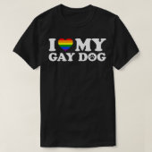 Ik hou van mijn homo hond TShirt (Design voorkant)