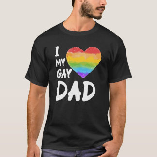 Ik hou van mijn homo vader LGBT T-shirt