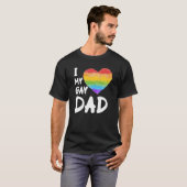 Ik hou van mijn homo vader LGBT T-shirt (Voorkant volledig)