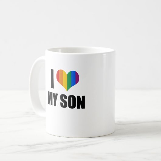 Ik hou van mijn homo zoon koffiemok (Voorkant links)