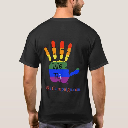 Ik hou van mijn HOMO ZOON!!! Regenboog Logo T-shirt (Achterkant)