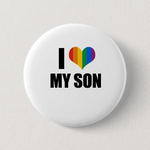 Ik hou van mijn homo zoon ronde button 5,7 cm