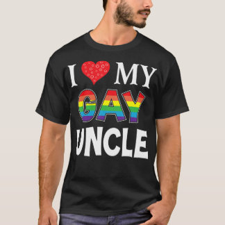Ik hou van mijn homom LGBT Lesbian Rainbow T-Shirt