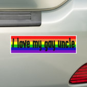Ik hou van mijn homoom bumpersticker (Op auto)