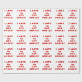 Ik hou van mijn homoom cadeaupapier (Vlak)