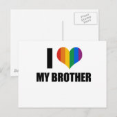 Ik hou van mijn homoseksuele broer briefkaart (Voorkant / Achterkant)