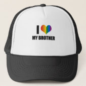 Ik hou van mijn homoseksuele broer trucker pet (Voorkant)