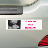 Ik hou van mijn homoseksuele Bumpersticker (Op auto)