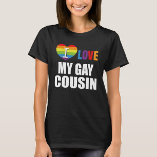 Ik hou van mijn homoseksuele neef LGBT Gay Lesbian T-shirt
