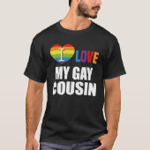 Ik hou van mijn homoseksuele neef LGBT Gay Lesbian T-shirt (Voorkant)