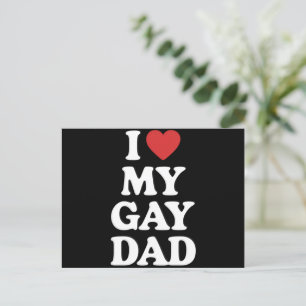 Ik hou van mijn homoseksuele vader Ik hart mijn ho Briefkaart