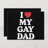 Ik hou van mijn homoseksuele vader Ik hart mijn ho Briefkaart (Voorkant / Achterkant)