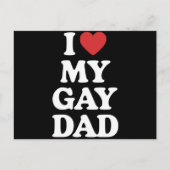 Ik hou van mijn homoseksuele vader Ik hart mijn ho Briefkaart (Voorkant)