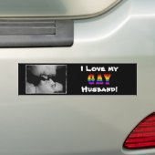 Ik hou van mijn homoseksuele versie 2 Bumpersticke Bumpersticker (Op auto)