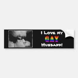 Ik hou van mijn homoseksuele versie 2 Bumpersticke Bumpersticker