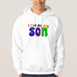 Ik hou van mijn homoseksuele zoon, proud LGBTQ, pa Hoodie