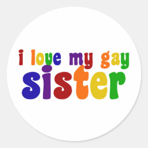 Ik hou van mijn homzister ronde sticker
