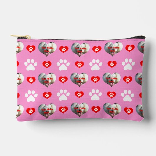Ik hou van mijn hond Aangepast Fotopatroon Roze Etui (Voorkant)
