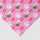 Ik hou van mijn hond Aangepast Fotopatroon Roze Tissuepapier (Detail)
