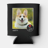 Ik hou van mijn hond, aangepaste foto - Pet Lovers Blikjeskoeler (Voorkant)
