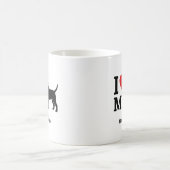 Ik hou van mijn hond Aangepaste naam Persoonlijke Koffiemok (Center)