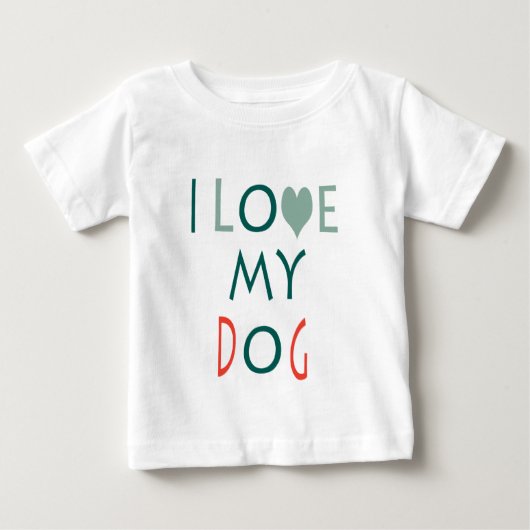 Ik Hou Van Mijn Hond Baby T-shirt (Voorkant)