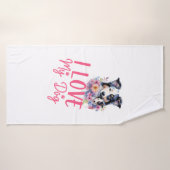 Ik hou van mijn hond badhanddoek (Badhanddoek)