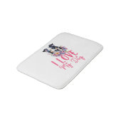 Ik hou van mijn hond badmat (Gekanteld)