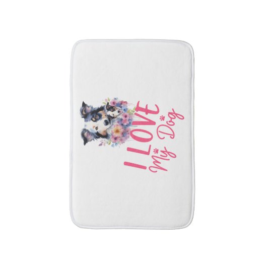 Ik hou van mijn hond badmat (Voorkant Verticaal)