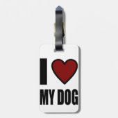 Ik hou van mijn hond bagagelabel (Achterkant verticaal)