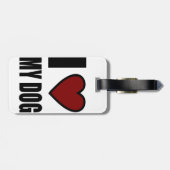 Ik hou van mijn hond bagagelabel (Achterkant horizontaal)