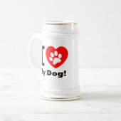 Ik hou van mijn hond bierpul (Voorkant links)